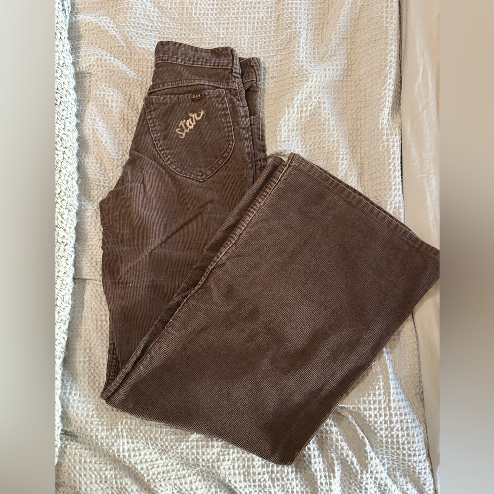 H.A.S.H. Star Women's Chocolate Corduroy wide Leg Jeans